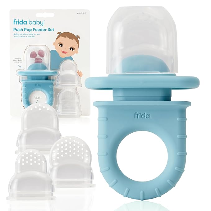 Frida Baby Comedero Push Pop para bebés, alimentador de frutas para bebés