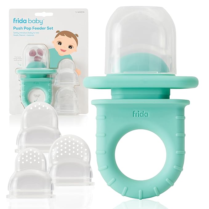 Frida Baby Comedero Push Pop para bebés, alimentador de frutas para bebés